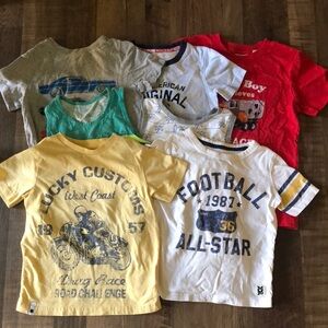 Lot Of 7 Boys Tee Shirt Lot Carters Old Navy Lucky Brand 4t
